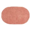 TAPIS COTON TUFTE OVAL 50X80CM TERRE DE SIENNE