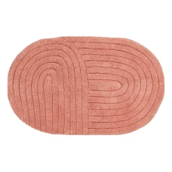 TAPIS COTON TUFTE OVAL 50X80CM TERRE DE SIENNE