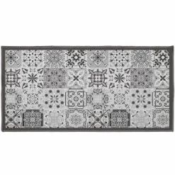 TAPIS DECO RECTANGLE 57X115 CM IMPRIME PERSANE GRIS