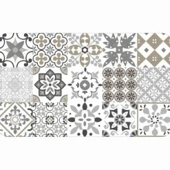 TAPIS DECO RECTANGLE 45X75 CM MOUSSE IMPRIMEE SALOU NATUREL