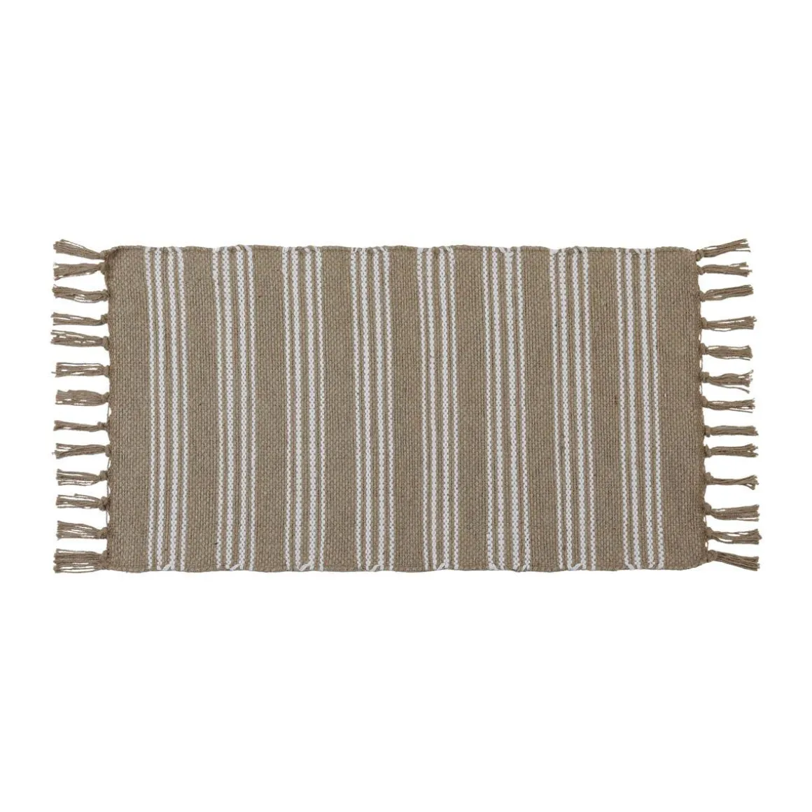 TAPIS EDEN 45X90CM NATUREL BLANC