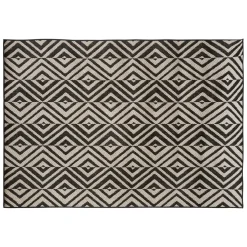 TAPIS EXTERIEUR ET INTERIEUR COLOR NOIR ET BLANC 150X230CM