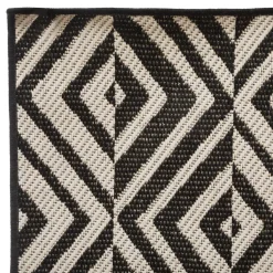 TAPIS EXTERIEUR ET INTERIEUR COLOR NOIR ET BLANC 120X160CM