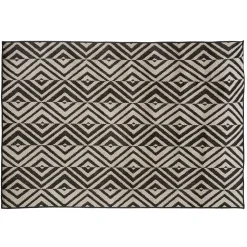TAPIS EXTERIEUR ET INTERIEUR COLOR NOIR ET BLANC 120X160CM