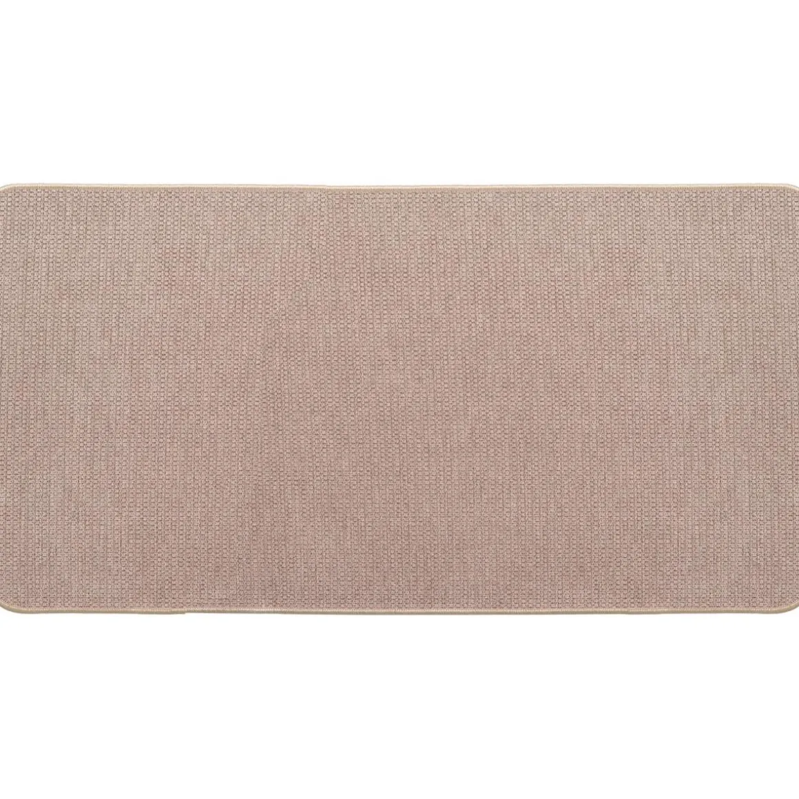 TAPIS HEXAGONE 45X80CM POLYESTER VELOURS BEIGE