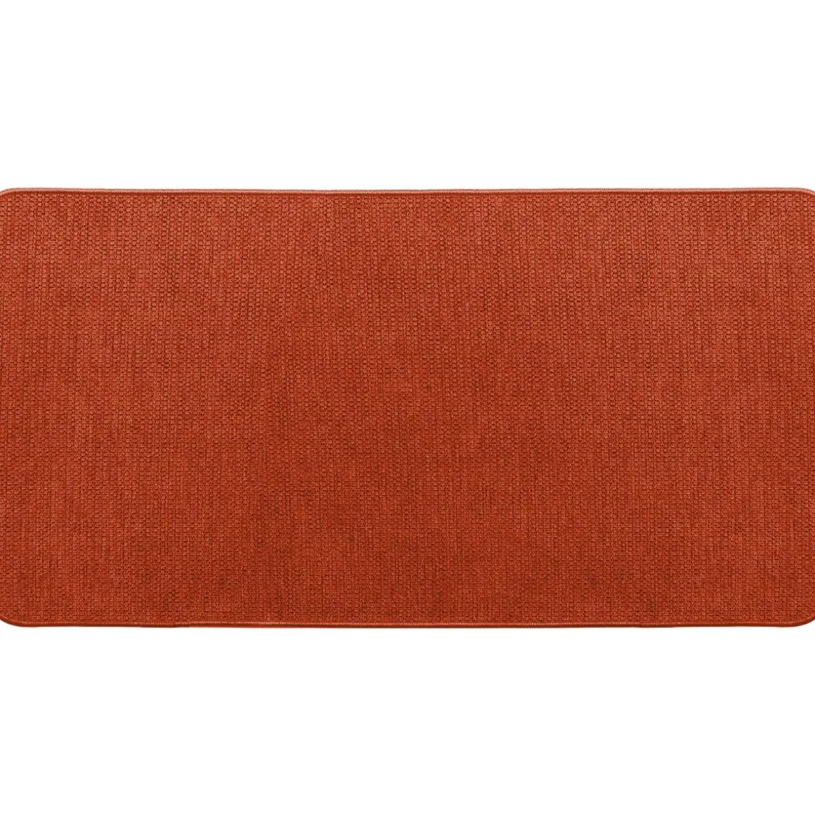 TAPIS HEXAGONE 45X80CM POLYESTER VELOURS TERRACOTTA