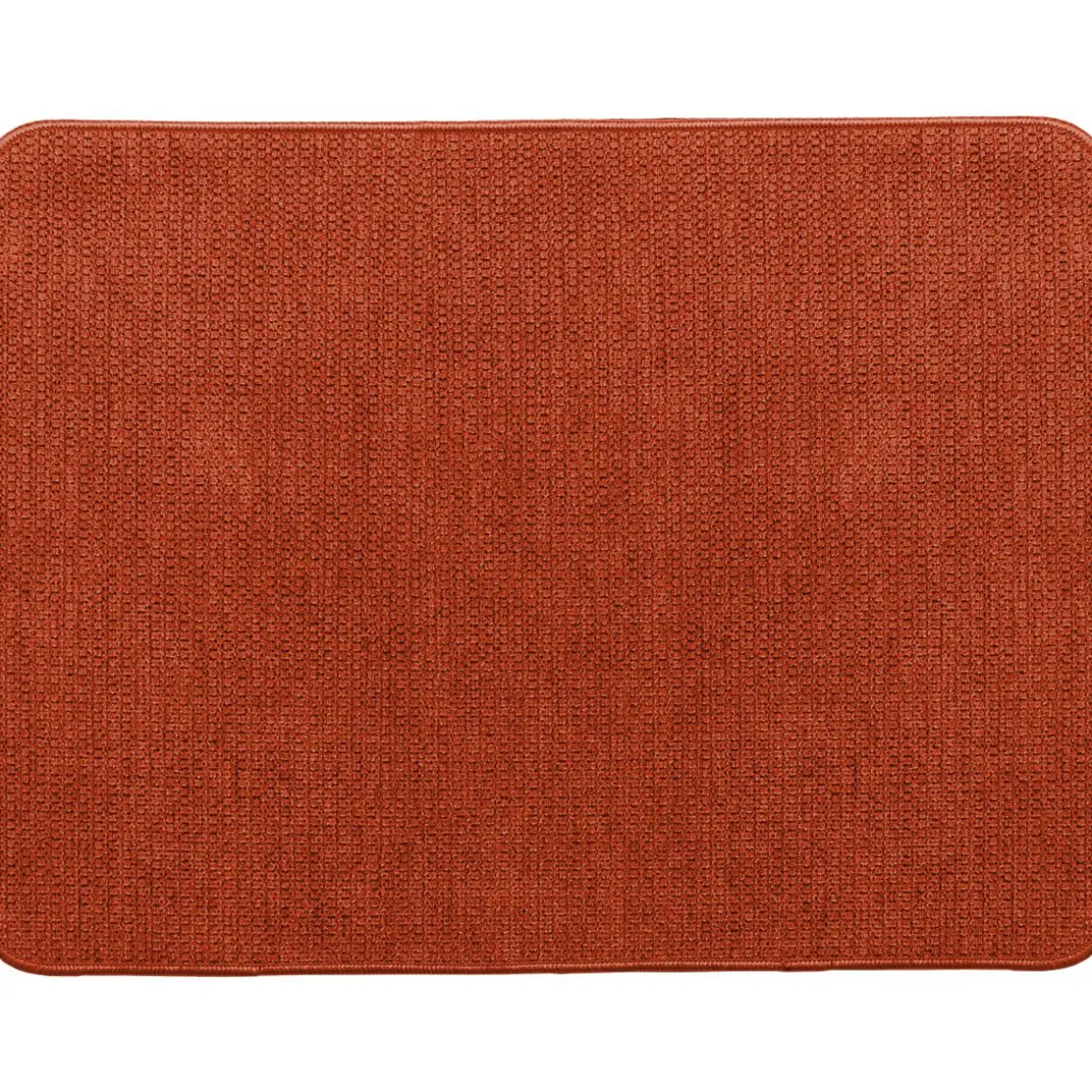 TAPIS HEXAGONE 45X60CM POLYESTER VELOURS TERRACOTTA