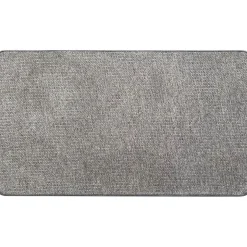 TAPIS HEXAGONE 45X80CM POLYESTER VELOURS GRIS CLAIR