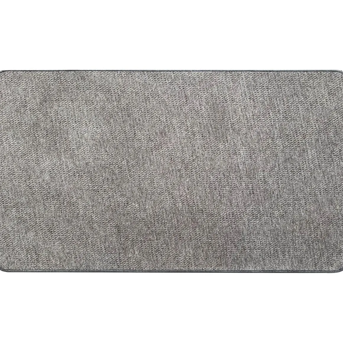 TAPIS HEXAGONE 45X80CM POLYESTER VELOURS GRIS CLAIR