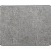 TAPIS HEXAGONE 45X60CM POLYESTER VELOURS GRIS CLAIR