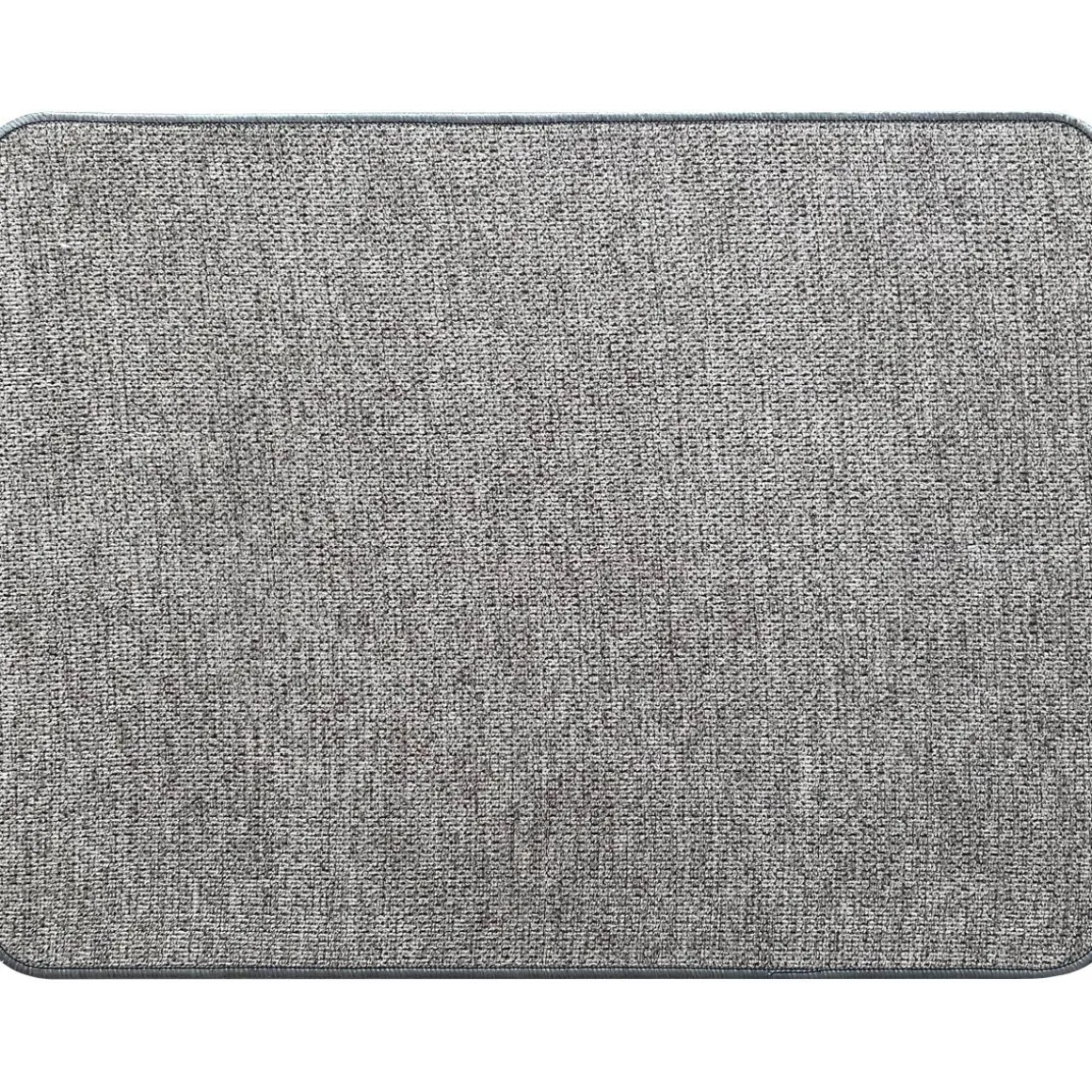 TAPIS HEXAGONE 45X60CM POLYESTER VELOURS GRIS CLAIR