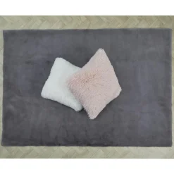 TAPIS IMITATION FOURRURE FIN GRIS 120X170CM