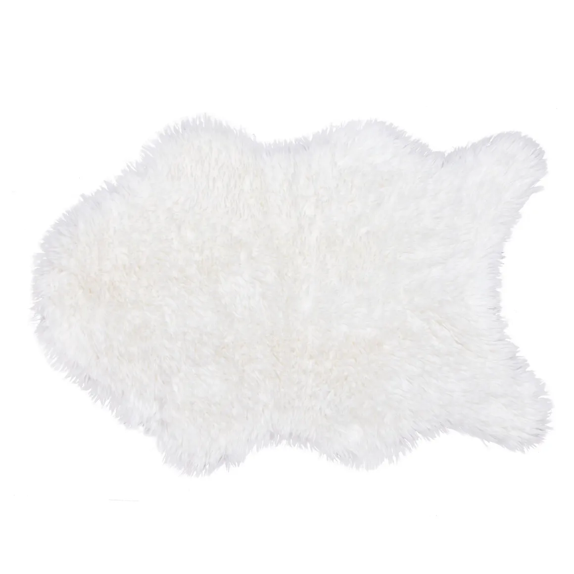 TAPIS IMITATION PEAU DE MOUTON 60X90CM BLANC