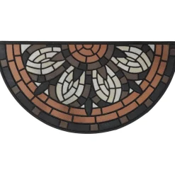TAPIS IMPRIME DEMI LUNE 37X75CM CAOUTCHOUC VITRAIL