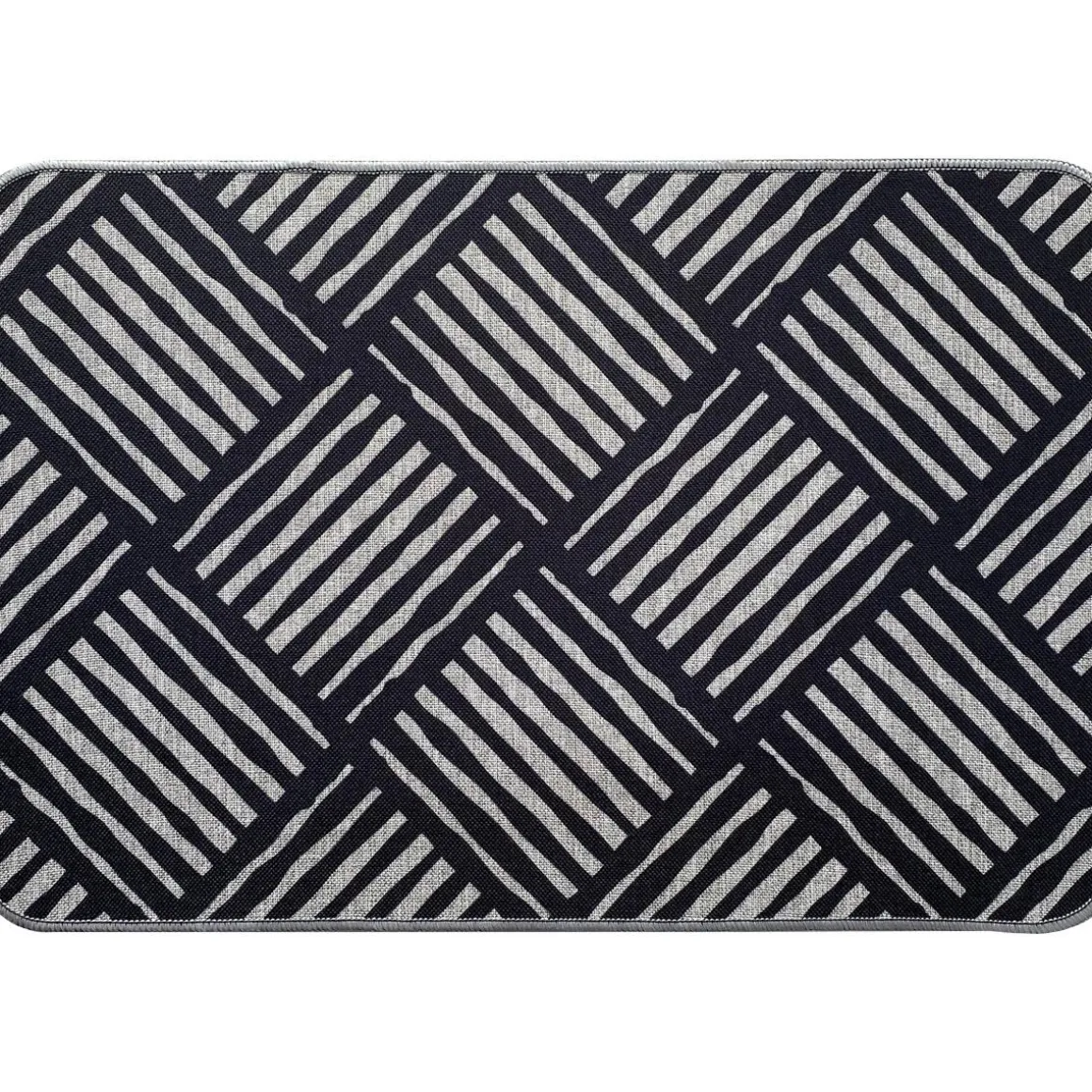 TAPIS IMPRIME 40X60CM POLYESTER AFRICA GRIS
