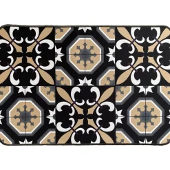 TAPIS IMPRIME 40X60CM POLYESTER CARMEN NOIR