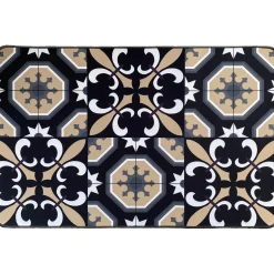 TAPIS IMPRIME 50X80CM POLYESTER CARMEN NOIR