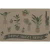 TAPIS IMPRIME 50X80CM POLYESTER HOME SWEET HOME BEIGE