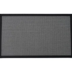 TAPIS JOHN 50X80CM VINYLE TISSE BICOLORE NOIR ARGENT