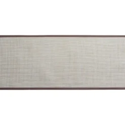 TAPIS JOHN 50X120CM VINYLE TISSE BICOLORE BEIGE GRIS