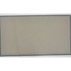 TAPIS JOHN 50X80CM VINYLE TISSE BICOLORE TAUPE BEIGE