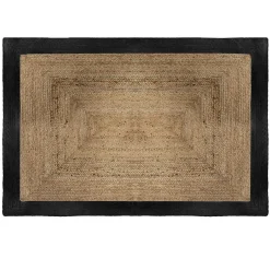 TAPIS JUTE BORD NOIR D.120X170CM