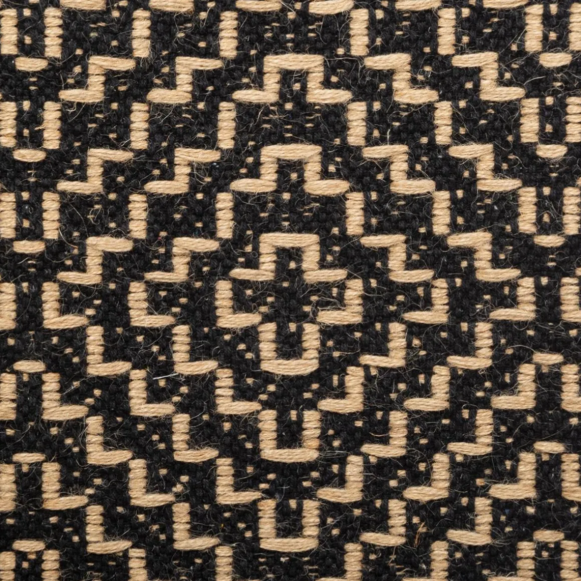 TAPIS JUTE COTON NOIR D.120X170CM