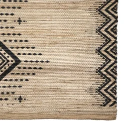 TAPIS JUTE IMPRIME ETHNIQUE D.120X170CM