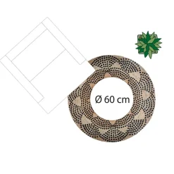 TAPIS JUTE ROND IMPRIME LIVIN D.120CM