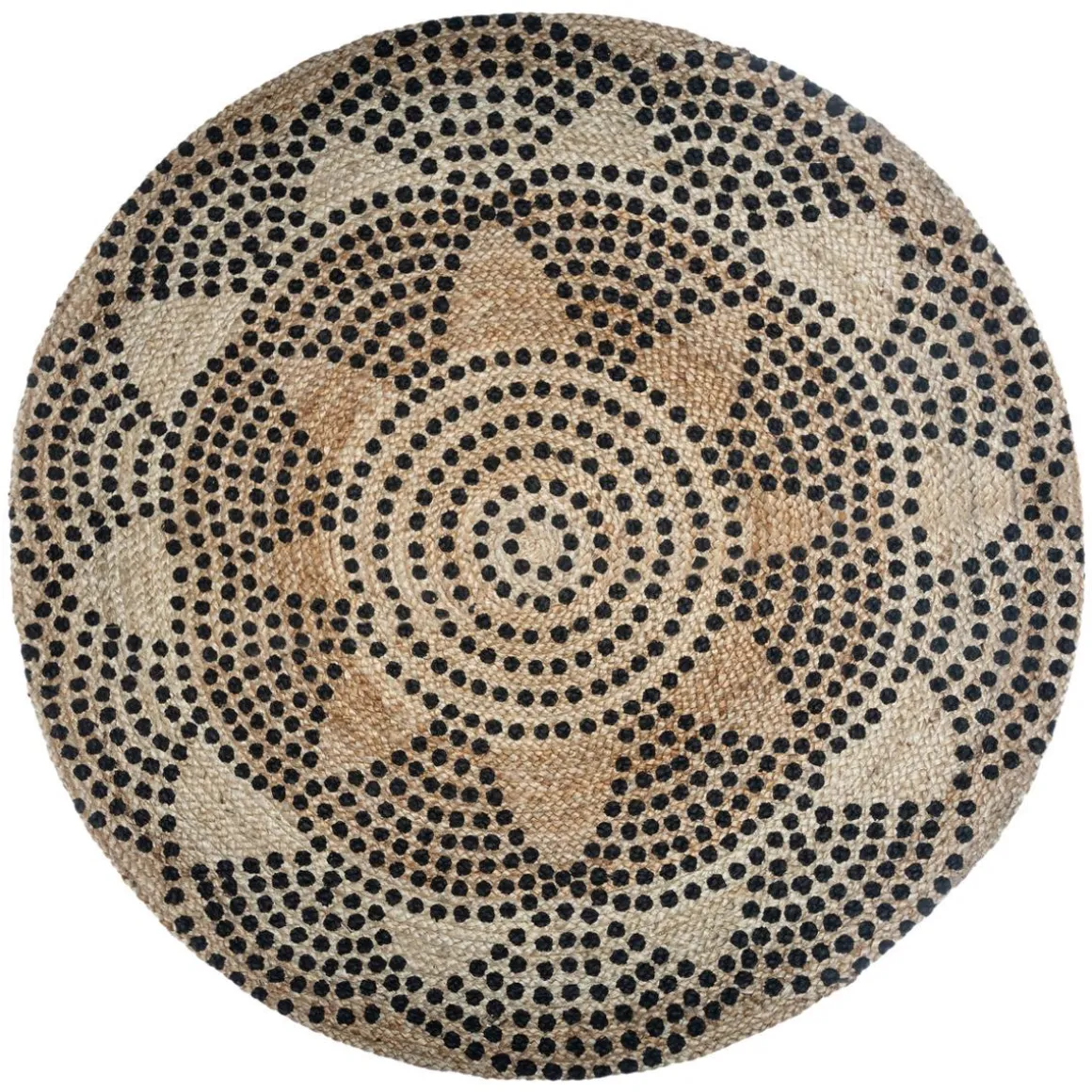 TAPIS JUTE ROND IMPRIME LIVIN D.120CM