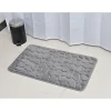 TAPIS MEMOIRE DE FORME MICROFIBRE GALET 50X80 CM GRIS CLAIR