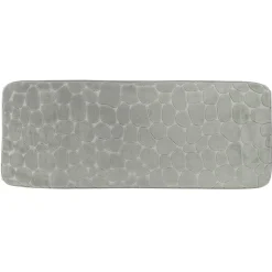 TAPIS MEMOIRE DE FORME MICROFIBRE GALET 45X120CM KAKI