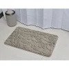 TAPIS MEMOIRE DE FORME MICROFIBRE GALET 50X80 CM TAUPE
