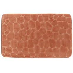 TAPIS MEMOIRE DE FORME MICROFIBRE GALET 50X80CM CUIVRE