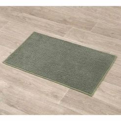TAPIS MICROFIBRE BOULES UNI 45X75CM KAKI