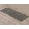 TAPIS MICROFIBRE DOUBLE VASQUE 50X120CM DESSOUS LATEX TAUPE