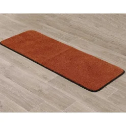 TAPIS MICROFIBRE DOUBLE VASQUE 45X120CM TERRE DE SIENNE
