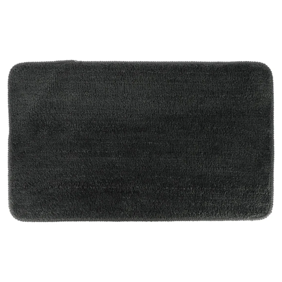 TAPIS MICROFIBRE DOUX DESSOUS LATEX 45X75CM GRIS FONCE