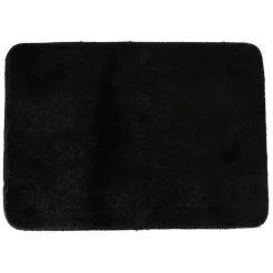 TAPIS MICROFIBRE DOUX DESSOUS LATEX 50X70CM NOIR