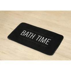 TAPIS MICROFIBRE IMPRIME 45X75CM NEO RETRO NOIR