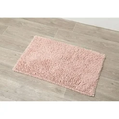 TAPIS MICROFIBRE PETITE CHENILLE 50X80CM ROSE POUDRE