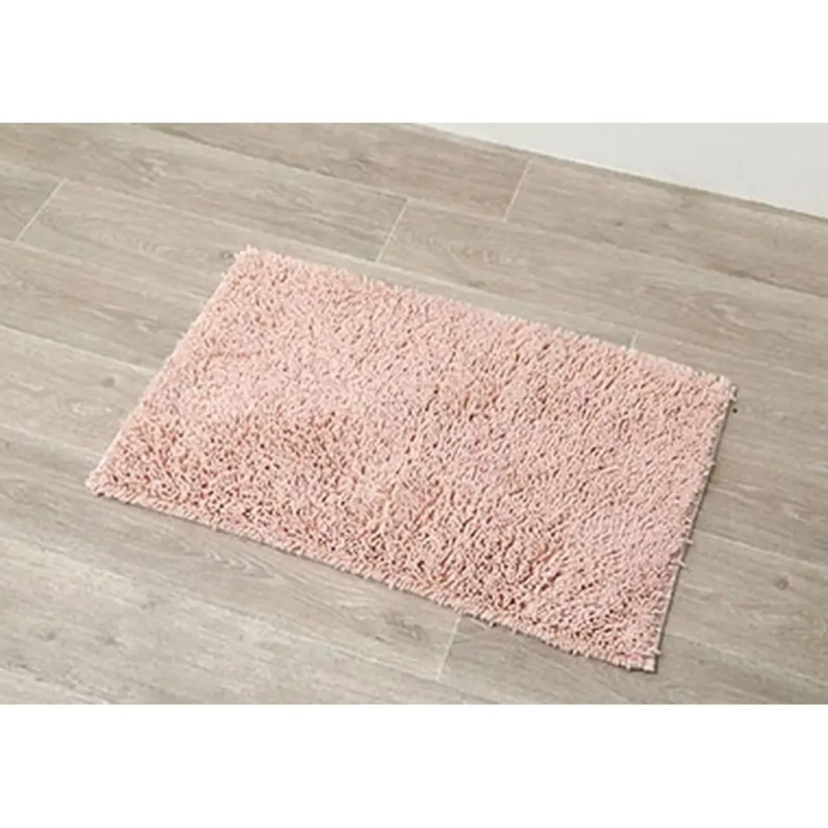 TAPIS MICROFIBRE PETITE CHENILLE 50X80CM ROSE POUDRE