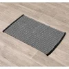 TAPIS POLYESTER COTON BICOLORE 45X75CM GRIS NOIR