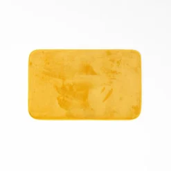 TAPIS RECTANGLE 50X80CM FLANELLE UNIE FLANOU JAUNE