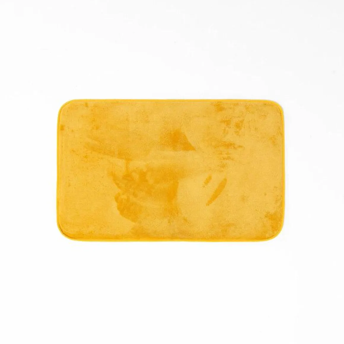 TAPIS RECTANGLE 50X80CM FLANELLE UNIE FLANOU JAUNE