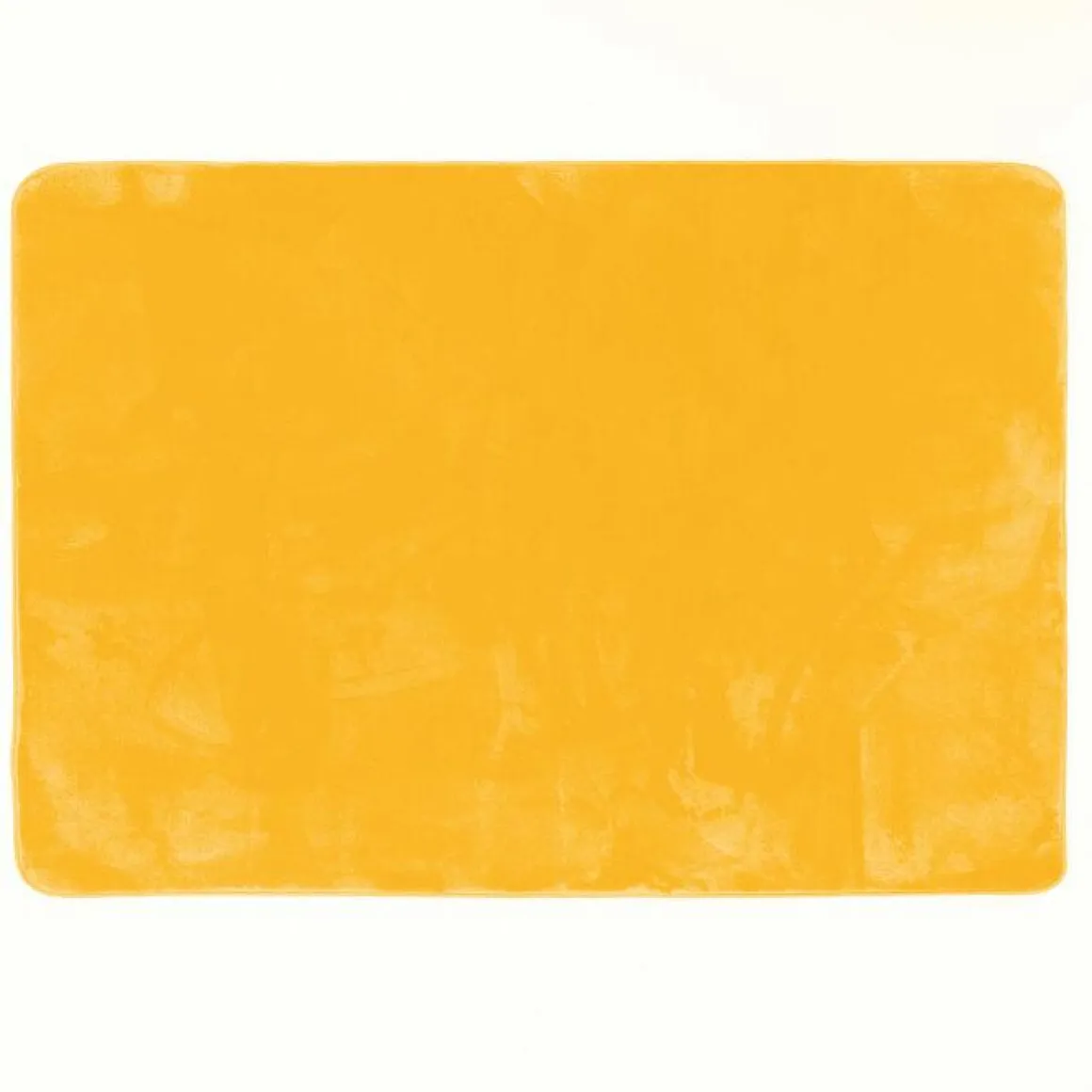 TAPIS RECTANGLE 120X170CM FLANELLE UNIE FLANOU JAUNE