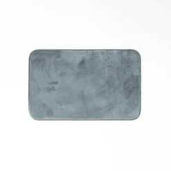 TAPIS RECTANGLE 50X80CM FLANELLE UNIE FLANOU GRIS