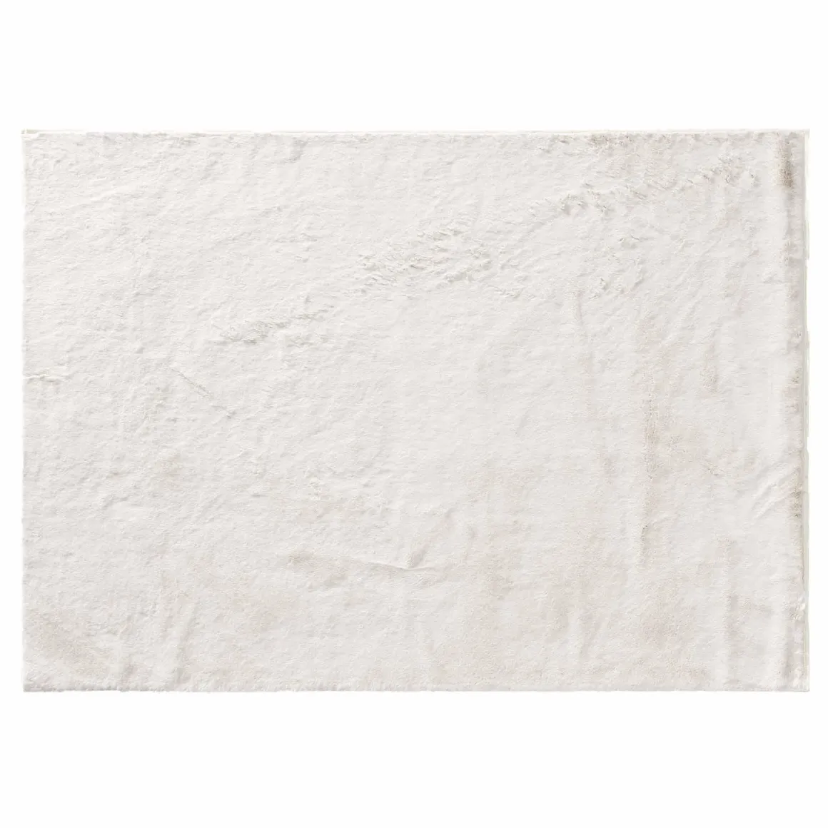 TAPIS RECTANGLE 120X170CM IMITA FOURRURE FELINE NATUREL