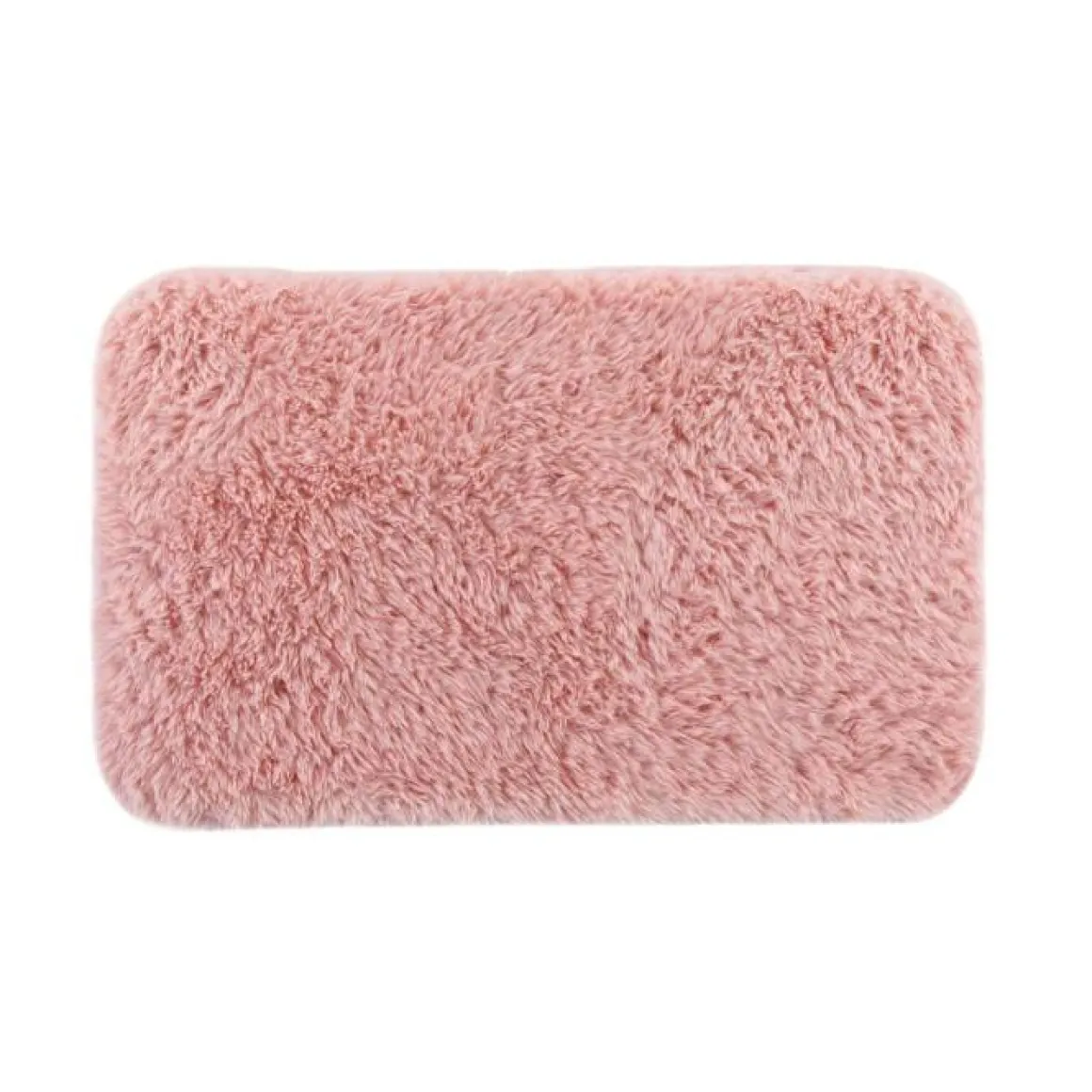 TAPIS RECTANGLE 50 X 80 CM IMITATION FOURRURE QUEENY ROSE