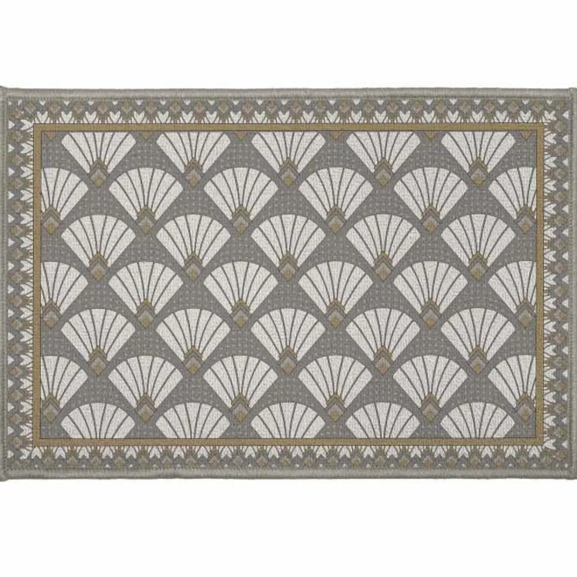 TAPIS RECTANGLE 40X60CM IMPRIME ART DECO CHIC